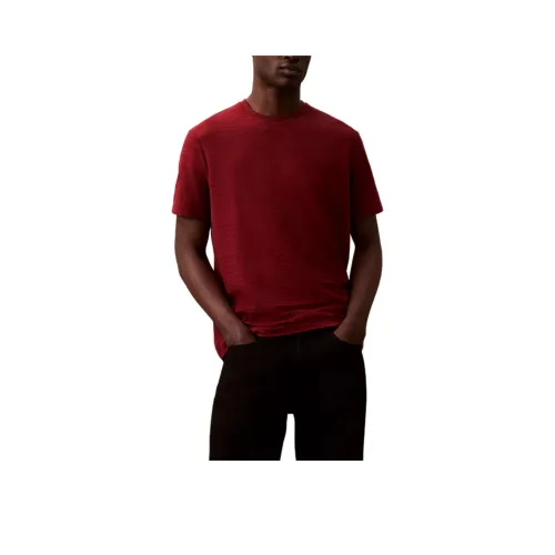 Calvin Klein Red Men's T-Shirts Кальвин Кляйн Красный Мужские Футболки