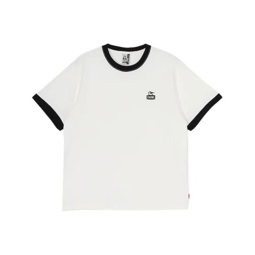 CHUMS T-Shirt Мужская Белая Черная Рамка