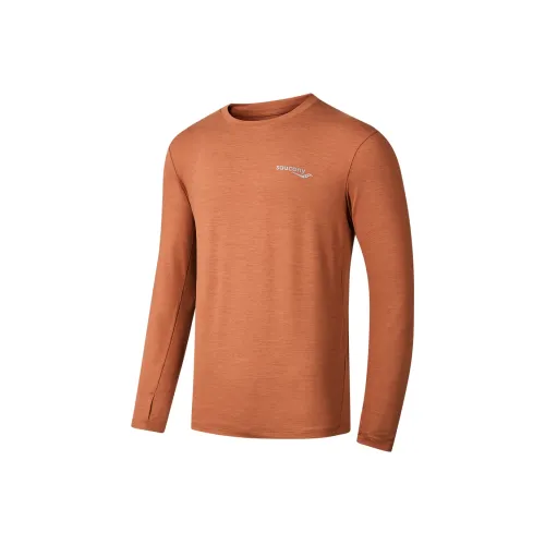 Saucony T Рубашка Мужская Цвет имбирного печенья Апельсин