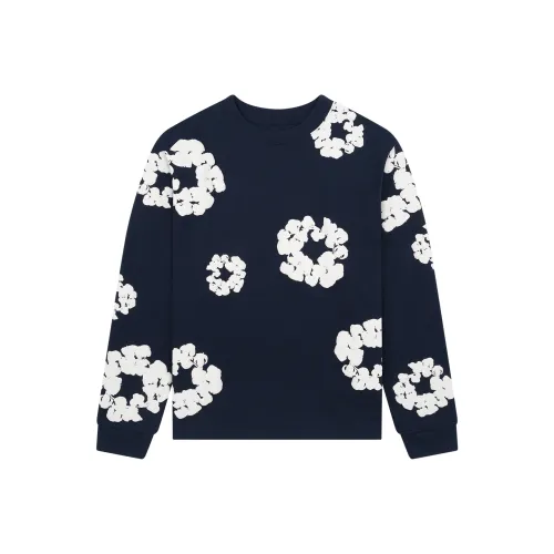 Denim Tears совместная серия SS25 T-рубашка унисекс морской синий