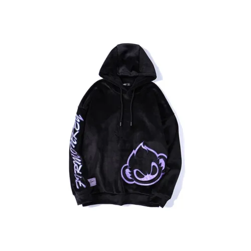 FireMonkey С капюшоном свободный крой стандартный свитшот унисекс черный