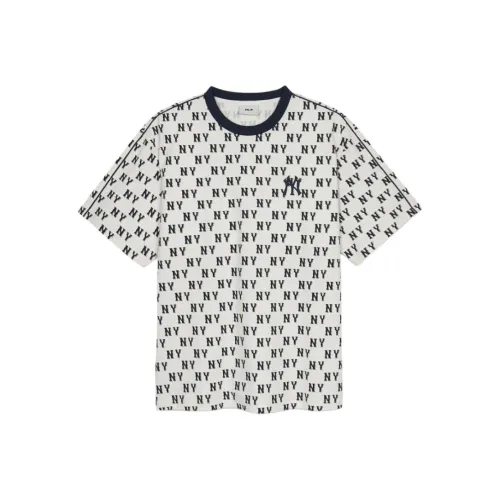 MLB Base Logo New York Yankees Overfit T-Shirt Unisex Cream