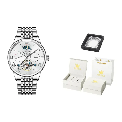 OLEVS Wisdom Series Механические Мужские Часы с Белым Циферблатом