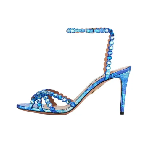 AQUAZZURA Tequila one Ремень Сандалии 8,5 см Женские Синие