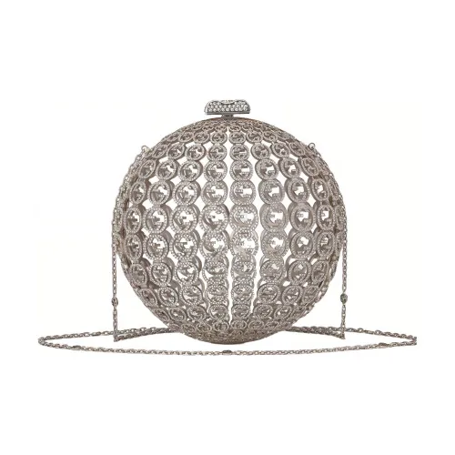 GUCCI Кристальная сумка через плечо клатч женский серебряный