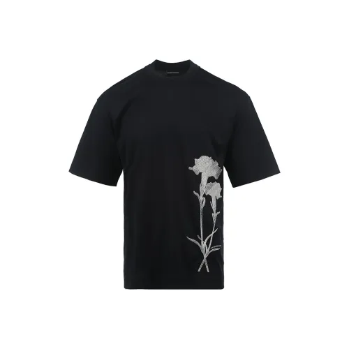 EMPORIO ARMANI SS25 T Рубашка Мужская Темно-синяя