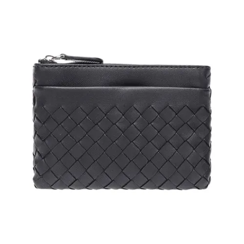 Bottega Veneta Sheepskin Coin Wallet Men's Black