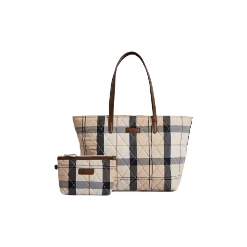 BARBOUR Полиэстер Тоут Сумка Сумка для покупок Сумка на плечо Женская Хаки и Светлый Умбра