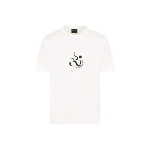 EMPORIO ARMANI SS25 T Рубашка Мужская Экрю