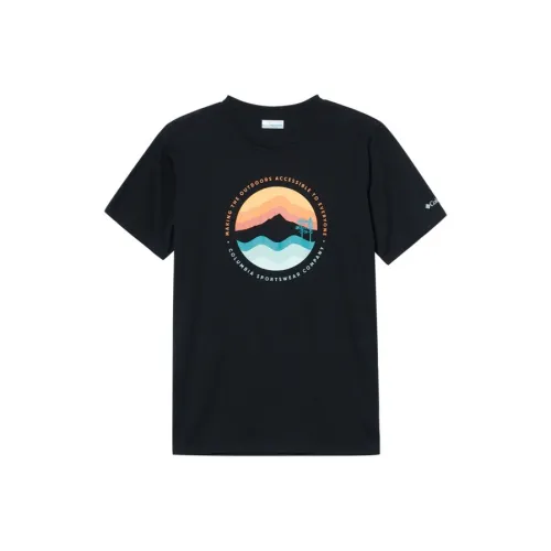 Мужская черная футболка с совместным брендом Columbia