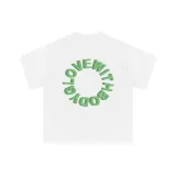 Белый, зеленый, с принтом