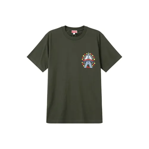 KENZO Мужские T-рубашки темно-зеленого цвета