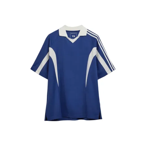 Y 3 Темно-синяя унисекс футболка