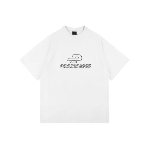 PILOTDRAGON 100% хлопок Круглый вырез Короткий рукав Рубашка Унисекс