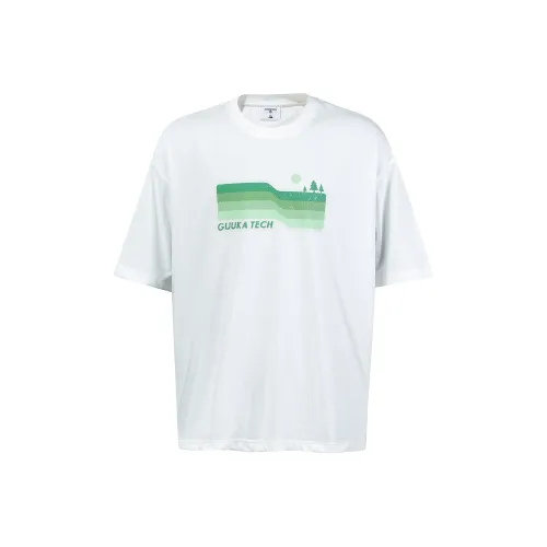 GUUKA TECH T-Shirt Мужской Мужской Белый
