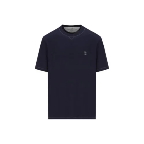 BRUNELLO CUCINELLI Рубашка Мужская Темно-синяя