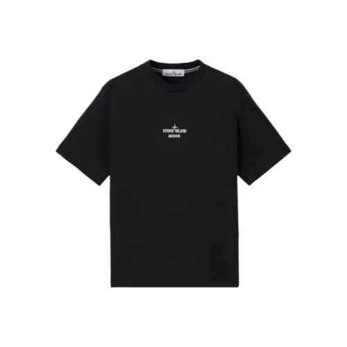 STONE ISLAND Мужские черные T-рубашки