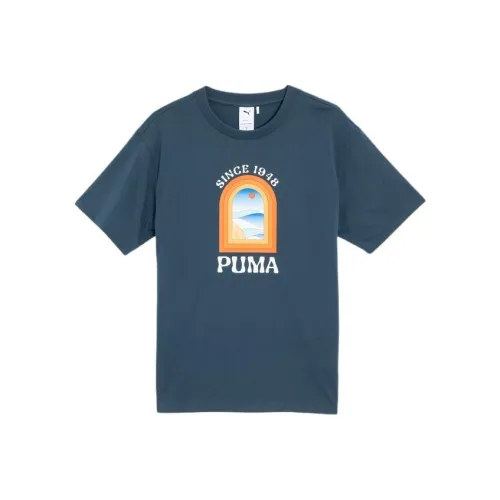 PUMA T-Shirt Унисекс Полуночный Синий