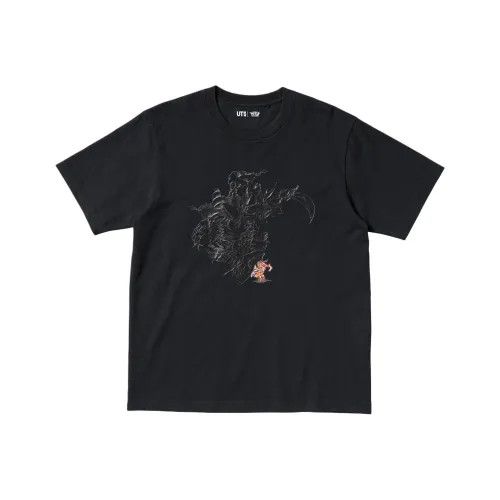 UNIQLO Final Fantasy Co Подпись Черные Мужские T-Рубашки