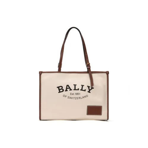 BALLY Холст Тоут Сумка Сумка для покупок Холст Сумка Сумка через плечо Женская Бежевая Сумка