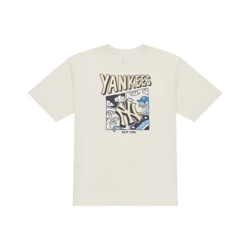 Mlb Base Logo Нью-Йорк Янкис Год Змеи Chinese New Year Collection SS25 T Рубашка Унисекс Стандарт Айвори