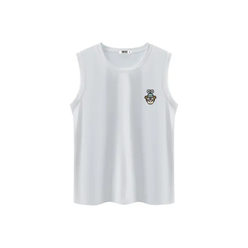 ONE PIECE Students Sleeveless Tank Top Men's Solid Color Basic