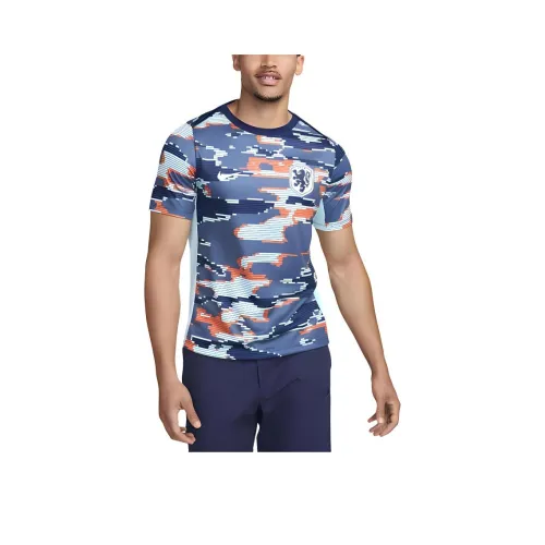 Nike Синий с Белым Lettering Мужская T-Рубашка