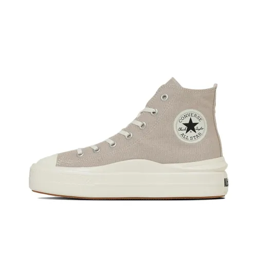 Конверс ALL STAR LIGHT PLTS 2 Дышащие Амортизирующие Высокие Кеды Унисекс Камень Бежевый