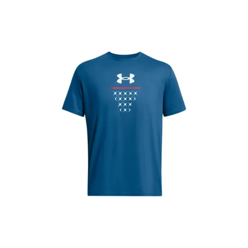 Under Armour Баскетбол Сет ICON SHORT Рукав Т-Рубашка Мужская Синяя