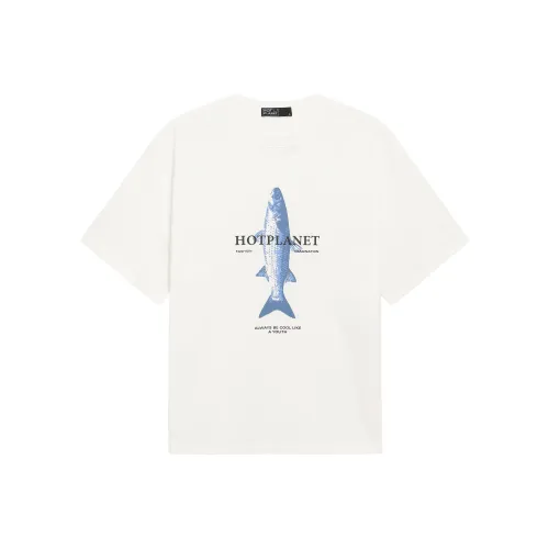 HOTPLANET T-Shirt Унисекс Белый Оранжевый