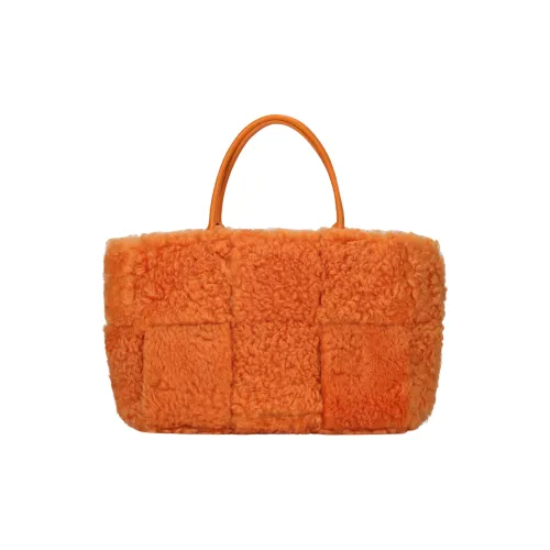 Bottega Veneta Arco Овечья кожа Ручная сумка Сумка Сумка Средний Женский Апельсин