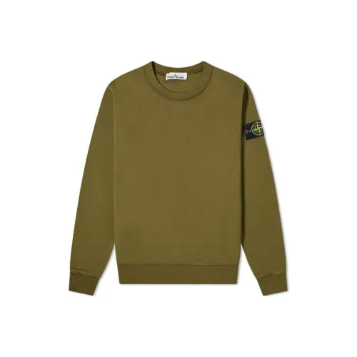 STONE ISLAND Толстовка Мужская Оливково-зеленая