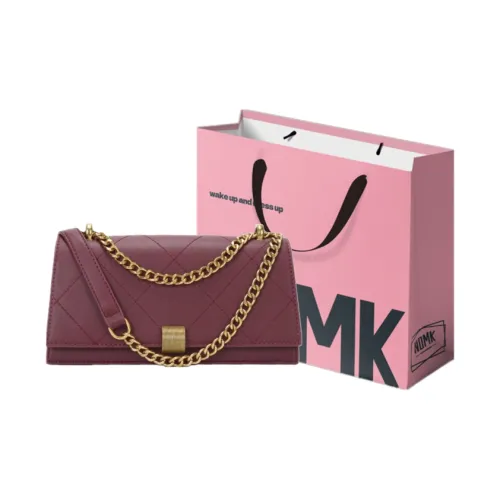 NOMK ПУ (полиуретан) Багет Сумка Сумка с цепочкой Маленькая Квадратная Сумка Сумка через плечо Женская Зеленая Черная Бургунди