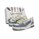 Джинсовая ткань, синий цвет (эффект состаривания)