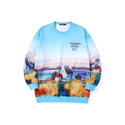 XXGOGO Printed Синий Унисекс Свитшоты