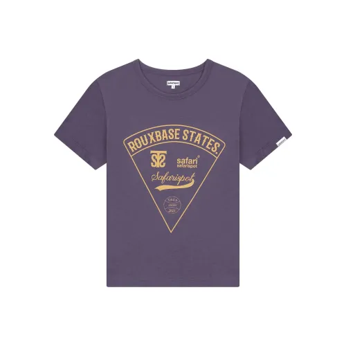 Safarispot ROUX Основа School Eat The Pizza Tee T Рубашка Мужской Фиолетовый Фиолетовый