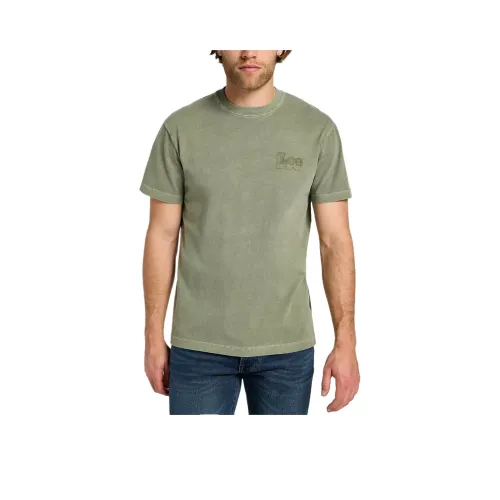 Lee T-Shirt Мужской Бизнес Зеленый