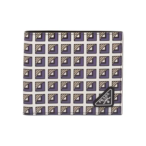 PRADA Мужской кошелек из кожи многоцветный