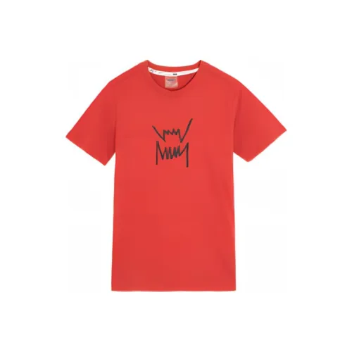 PUMA Red Men's T-Shirts PUMA Красные Мужские Футболки