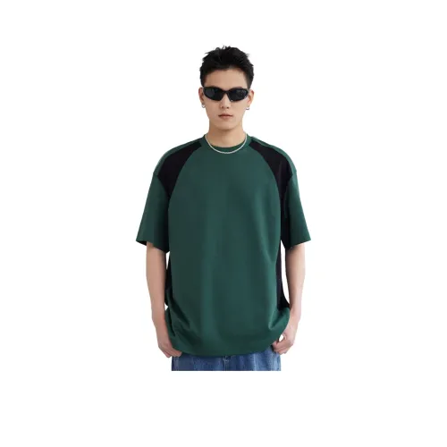 A.B.X Изогнутый Тело Цветовой блок Короткий Рукав Т-Рубашка Мужская