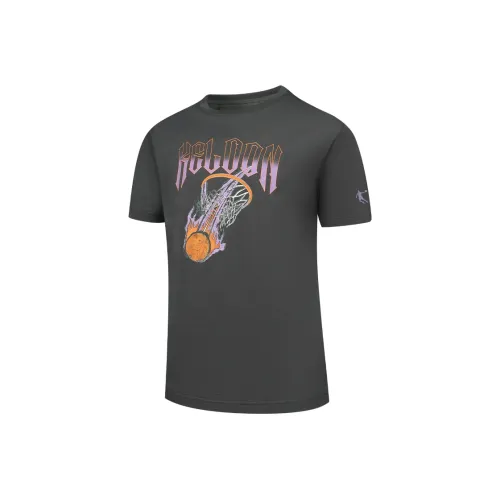 QIAODAN T-рубашка мужская черный песочный серый