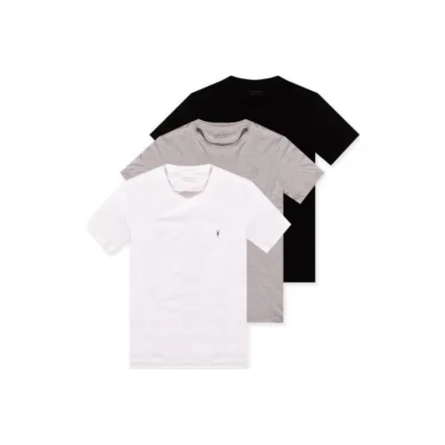 ALLSAINTS 3 Пачка Черный+Серый+Белый Мужская T-Рубашка