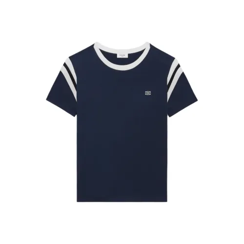 CELINE SS24 T Рубашка Мужская Темно-Морской Синий