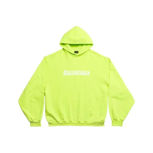 Balenciaga FW22 Свитшот Loose Fit Мужской Fluorescent Yellow