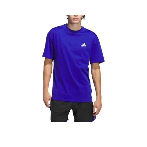 Adidas T-Shirt Мужской Semi Неон Синий Розовый Белый