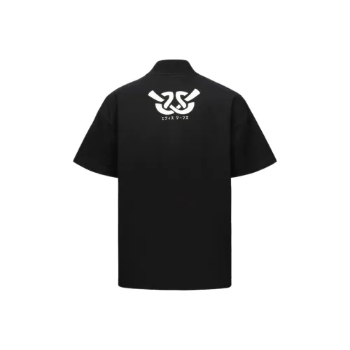 EVISU Короткий рукав T-рубашки Мужской Черный