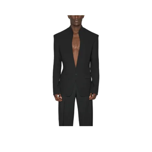 Mugler Бизнес Костюм Пальто Мужской Черный