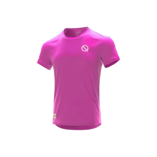 Qinkung Бег T-Shirt Мужская Неоновый Розовый
