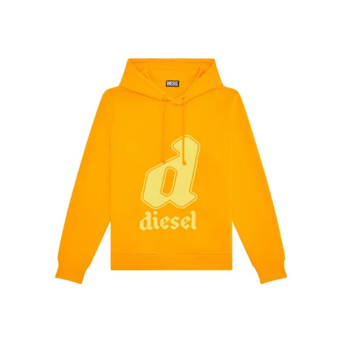 DIESEL Orange Men's Sweatshirts