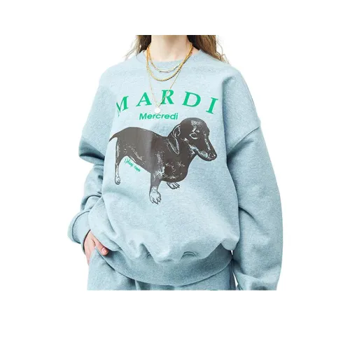 MARDI MERCREDI Dachshund Puppy Серый Унисекс Свитшоты